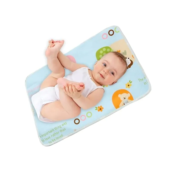 Child Changing Mat Breathable, Washable, Quilted, Absorbent, Waterproof | Travel Diaper Change Mat for Travel Stroller Car Seat Playroom Diaper Bag Childcare Necessities Shower Registry