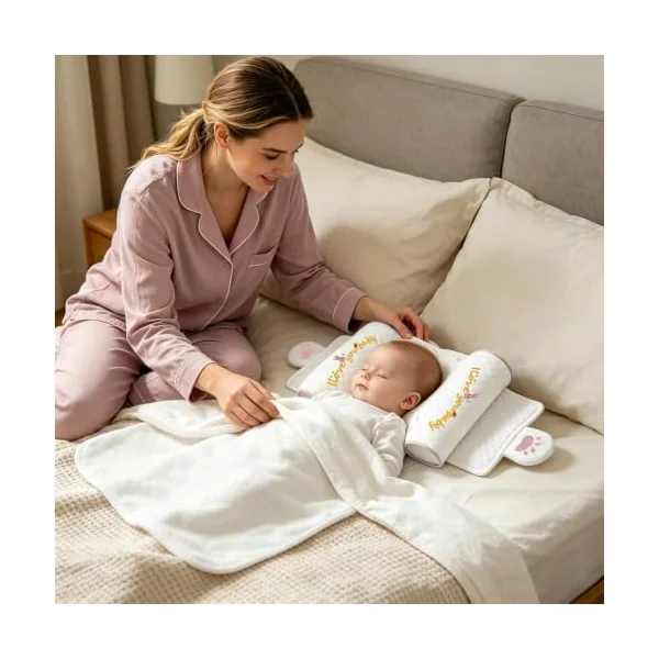 Child Pillow Washable Breathable Support Headrest | Bed Pillows for Car Seat Stroller Hospital Daycare Travel Bedroom Home