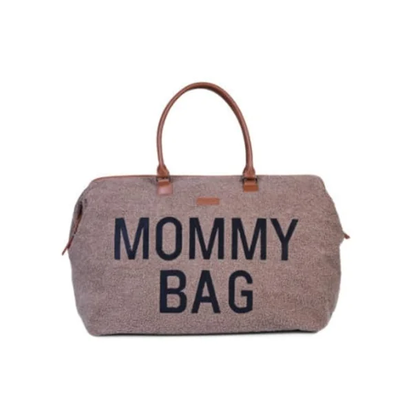 CHILDHOME, Mommy Bag, Changing Bag, Maternity, Travel Bag, Large Capacity - Changing Mat, Adjustable Shoulder Strap, Compartmentalised, Insulated Pocket, Suitcase Passage, Brown Teddy