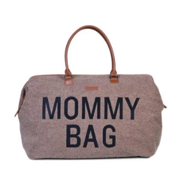 CHILDHOME, Mommy Bag, Changing Bag, Maternity, Travel Bag, Large Capacity - Changing Mat, Adjustable Shoulder Strap, Compartmentalised, Insulated Pocket, Suitcase Passage, Brown Teddy