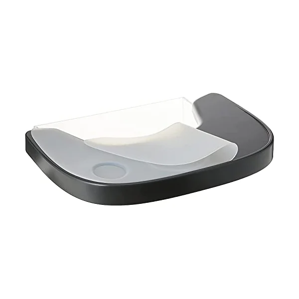 CHILDHOME, Tray for Evolu 2 High Chair, Adjustable in Depth, Easy to Install, with Silicone mat, Non-Slip, Easy to Clean, Colour Charcoal