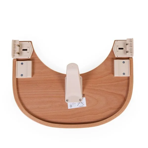 CHILDHOME, Tray for Evolu 2 High Chair, Adjustable in Depth, Easy to Install, with Silicone mat, Non-Slip, Easy to Clean, Colour Natural Wood