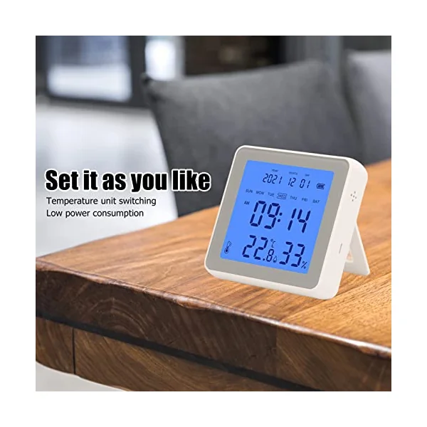 ciciglow Wifi Thermometer,Temperature Humidity Monitor with Smart Alert,Large Back-Light Screen,Baby Room Thermometer for Indoor Baby Home Garage Greenhouse Cellar for IOS & Android
