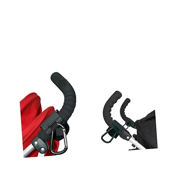 Ciieeo 2pcs Metal Stroller Hooks for Car Hanger Practical Use Pram Black Hooks for Home