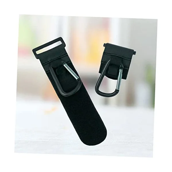 Ciieeo 2pcs Metal Stroller Hooks for Car Hanger Practical Use Pram Black Hooks for Home