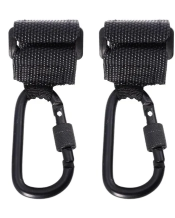 Ciieeo 2pcs Stroller Hanger Bag Hanging Hook for Pushchair | Pu Alloy Build, Supports Shopping Bags, Each Hook Holds to 30kg Random Color
