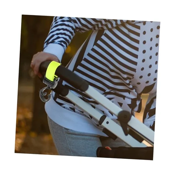 Ciieeo 2pcs Universal Heavy Duty Stroller Strap Hooks for Baby Stroller, Plastic and Fabric Material, Compact Design for Diaper Bags and Umbrellas, for Outing and On-the-go Use