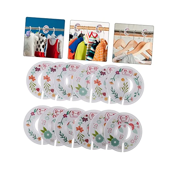 Ciieeo 36pcs Nursery Closet Organizer Dividers Cartoon Age Clothes Dividers for Boys and Girls Closet Organizer DIY Clothes for Boys and Girls Wardrobe