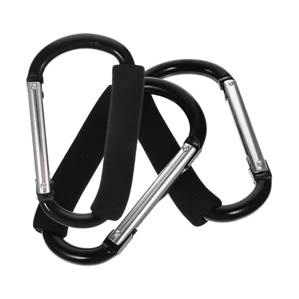 Ciieeo 3pcs Aluminum Alloy Stroller Hooks with Strong Bearing Capacity and Easy to Install for Stroller and Shopping Cart Use, Convenient Hanging Hooks for Bags