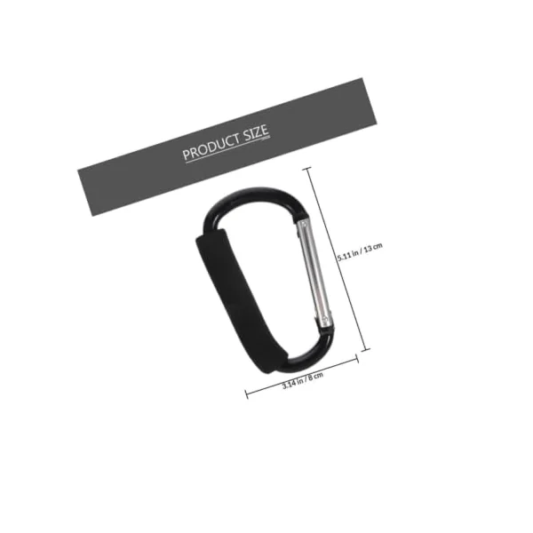 Ciieeo 3pcs Aluminum Alloy Stroller Hooks with Strong Bearing Capacity and Easy to Install for Stroller and Shopping Cart Use, Convenient Hanging Hooks for Bags