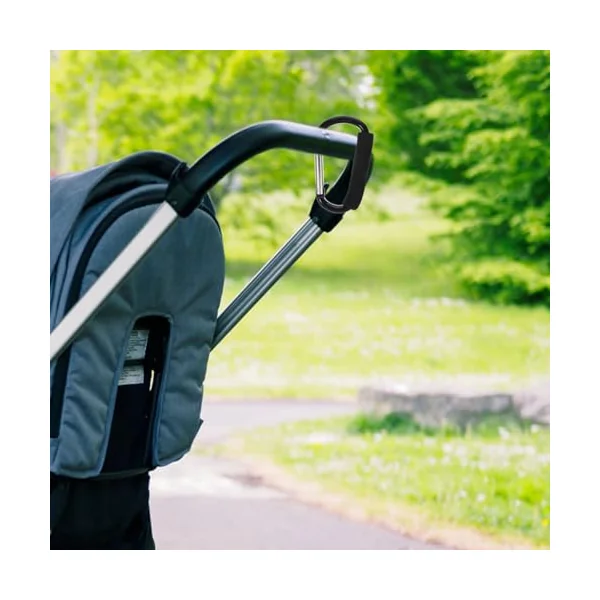 Ciieeo 3pcs Aluminum Alloy Stroller Hooks with Strong Bearing Capacity and Easy to Install for Stroller and Shopping Cart Use, Convenient Hanging Hooks for Bags
