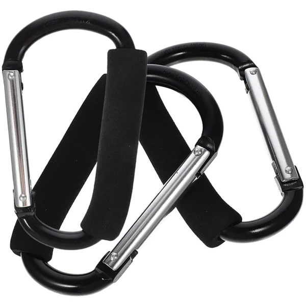 Ciieeo 3pcs Aluminum Alloy Stroller Hooks with Strong Bearing Capacity and Easy to Install for Stroller and Shopping Cart Use, Convenient Hanging Hooks for Bags