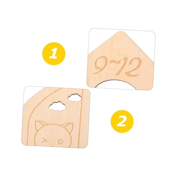 Ciieeo 6pcs Baby Wardrobe Wood Divider with Size Sorting Numbered Design for Newborn Clothes Organization in Nursery Closet