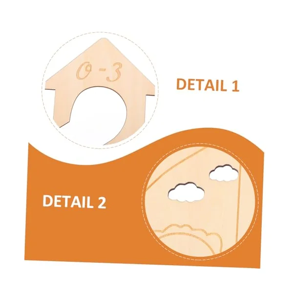 Ciieeo 6pcs Baby Wardrobe Wood Divider with Size Sorting Numbered Design for Newborn Clothes Organization in Nursery Closet