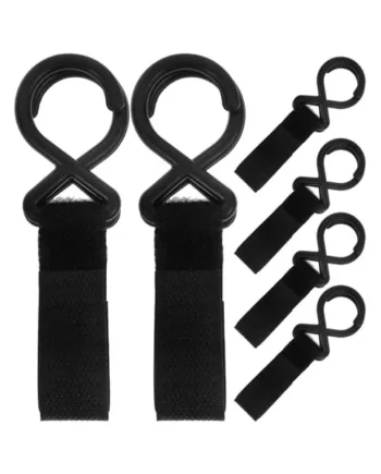 Ciieeo 6pcs Stroller Hooks for Hanging Bags Multipurpose Nylon Trolley Hooks Stable and Firm with Simple Installation for Universal Prams and Luggage
