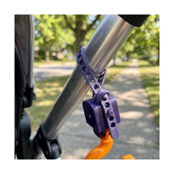 Ciieeo 8pcs Adjustable 360 Degree Rotating Stroller Hanging Hooks with Nonslip Silicone Padding for Travel and Crowded Malls, Heavy Duty Abs Clips for Bags, and Cup Holders