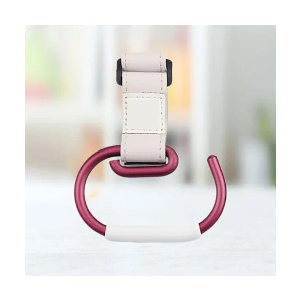 Ciieeo Heavy Duty Buggy Hook for Stroller with Aluminium Alloy and Pu Material Stroller Clips for Hanging Groceries and Bags for Shopping and Wheelchairs for New Parents