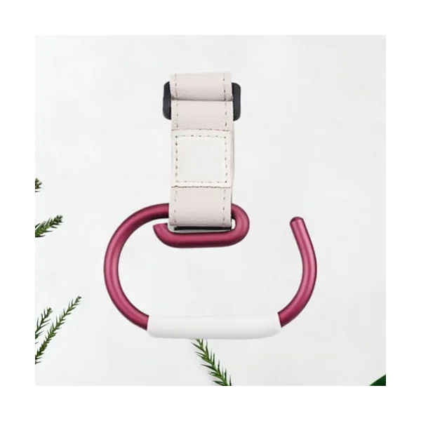 Ciieeo Heavy Duty Buggy Hook for Stroller with Aluminium Alloy and Pu Material Stroller Clips for Hanging Groceries and Bags for Shopping and Wheelchairs for New Parents