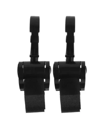 Ciieeo Hooks Strong Strollers Clips Rotatable Stroller for Umbrella 2pcs Reliable Pp Material Hanging Hooks with Hook-and-Loop and Straps for Diaper Bags Shopping