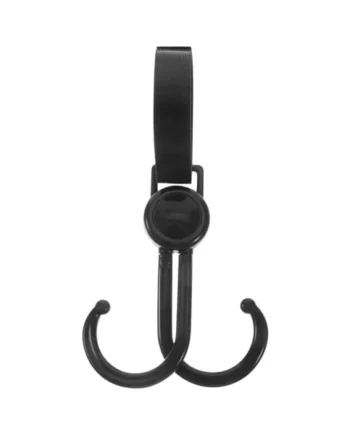 Ciieeo Multi-use Double Hook Stroller Hanger for Shopping Bags and Prams, Made of Sturdy Plastic and Polyester, Safe and Convenient to Use, for Outdoor Shopping and Everyday Use
