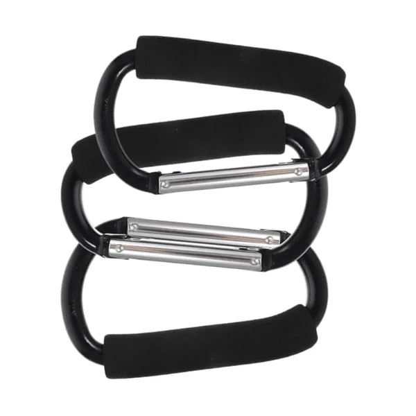 Ciieeo Stroller Hooks and 3pcs Aluminum Alloy with Strong Bearing Capacity Easy Installation, Lightweight Carabiner Hooks Convenient Multi-use Stroller Accessories for Outdoor Use