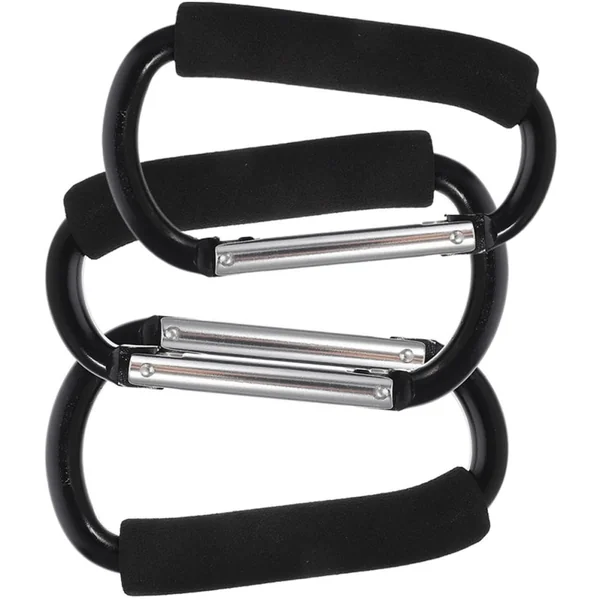 Ciieeo Stroller Hooks and 3pcs Aluminum Alloy with Strong Bearing Capacity Easy Installation, Lightweight Carabiner Hooks Convenient Multi-use Stroller Accessories for Outdoor Use