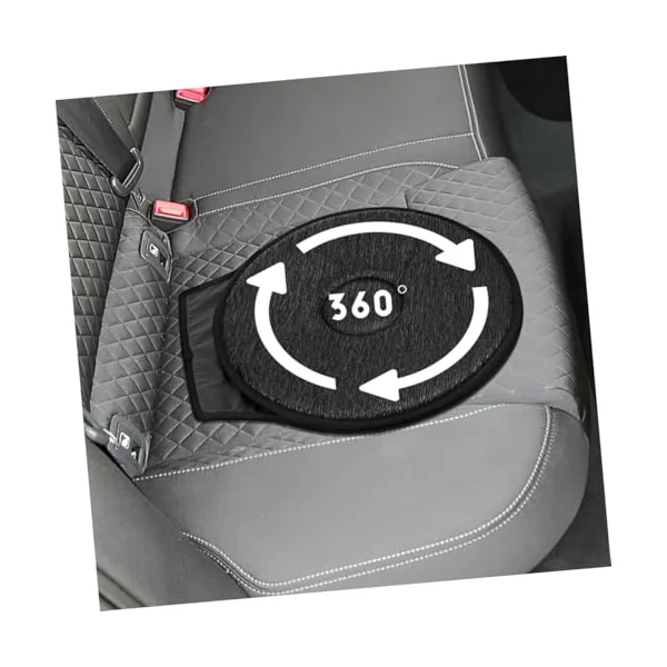 Ciieeo Swivel Seat Cushion Fabric Pad for Car Seat 2pcs 360 Degree Rotating for Easy Turning with Quick Installation and Comfortable Design, Pregnancy Accessories