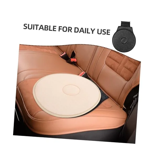 Ciieeo Swivel Seat Cushion Fabric Pad for Car Seat 2pcs 360 Degree Rotating for Easy Turning with Quick Installation and Comfortable Design, Pregnancy Accessories