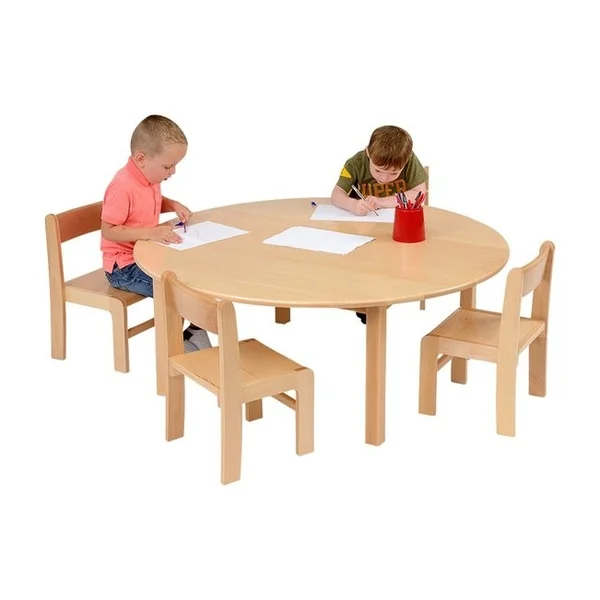 Circular Wooden Classroom Table
