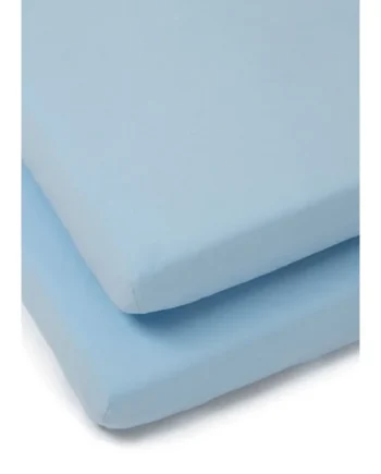 Clair de Lune 2 Pack Blue Cot Sheets