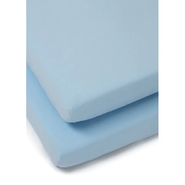 Clair de Lune 2 Pack Blue Cot Sheets
