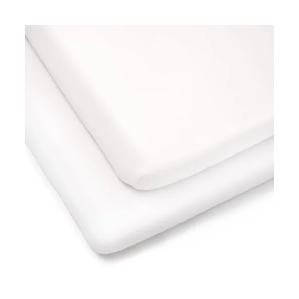 Clair de Lune 2 Pack Jersey Cotton Cot Bed Sheets 70 x 140 cm (White) | Breathable, gentle fabric