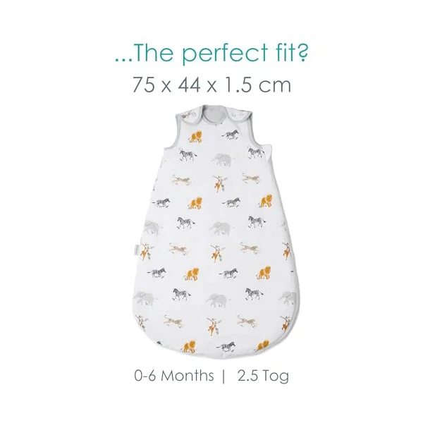 Clair de Lune Jungle Dream 2.5 Tog Baby Sleeping Bag - 0-6 Months