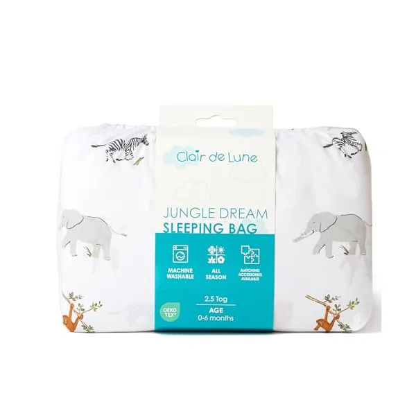 Clair de Lune Jungle Dream 2.5 Tog Baby Sleeping Bag - 0-6 Months