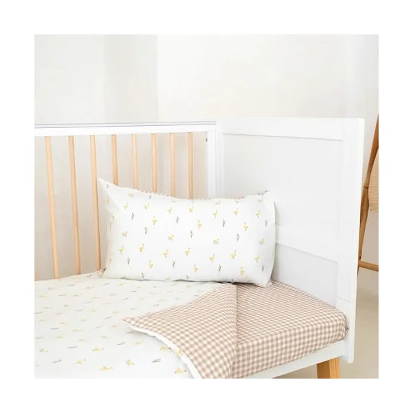 Clair de Lune Little Duckling 2 Pack Fitted Cot Bed Sheets 70 x 140 cm | Breathable, gentle fabric