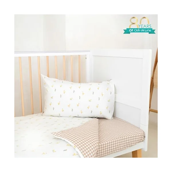 Clair de Lune Little Duckling Reversible Cot Bed Duvet Cover and Pillowcase Set 110 x 140 cm