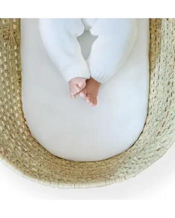Clair de Lune Moses Basket/Noah Pod Fibre Mattress with Waterproof Cover, Baby Bassinet Mattress 74 x 28 cm
