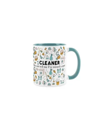 Cleaner Mug - Humorous Cleaning Themed Novelty Gifts - Tea/Coffee Hot Drinks Blue Ceramic Cup Present