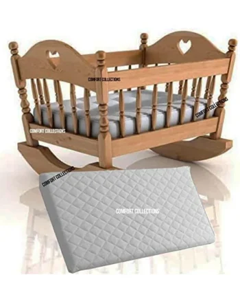 Comfort Collections Crib Mattress Waterproof Breathable Quilted Mattress Cover Toddler and Baby Quilted Extra Thick Foam Cot Bed Mattress 89 X 36 X 4 CM