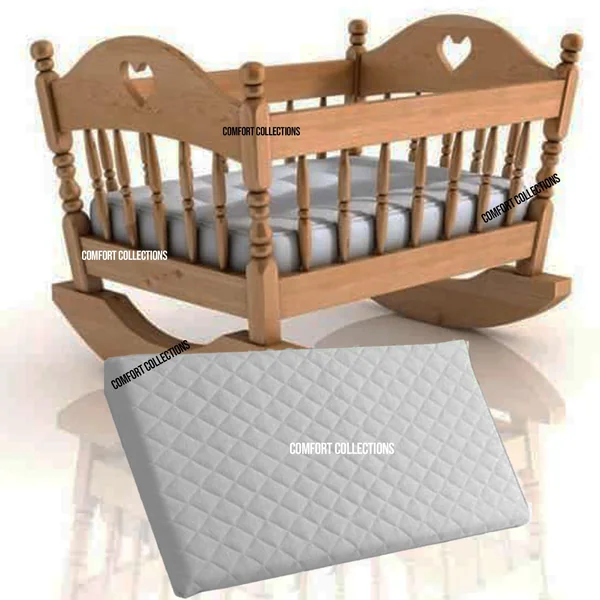 Comfort Collections Crib Mattress Waterproof Breathable Quilted Mattress Cover Toddler and Baby Quilted Extra Thick Foam Cot Bed Mattress 89 X 36 X 4 CM