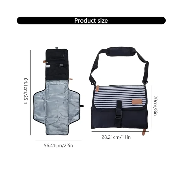 Compact Changing Mat with Storage Pocket for Travel Convenience Outdoor Diaper Changing Mat