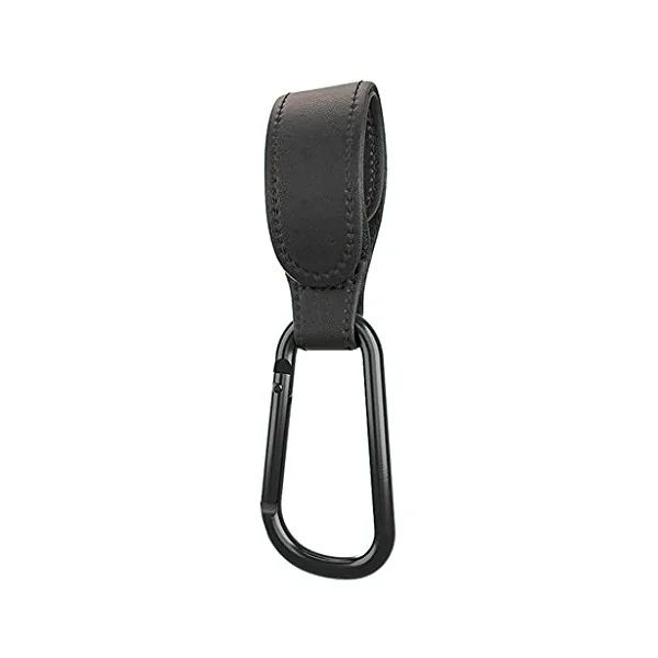 ConvenientHooks Clips Stroller Accessories Aluminum Alloy Carabiner for Hanging Diaper Bags PU Leather