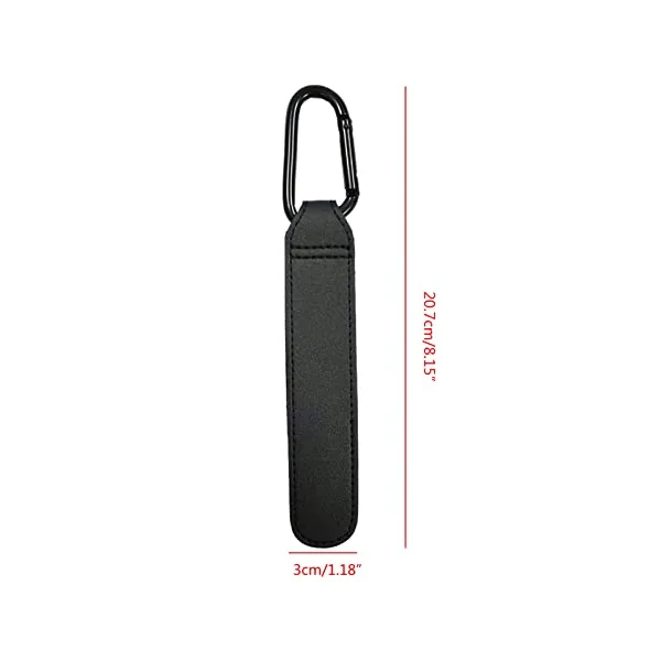 ConvenientHooks Clips Stroller Accessories Aluminum Alloy Carabiner for Hanging Diaper Bags PU Leather