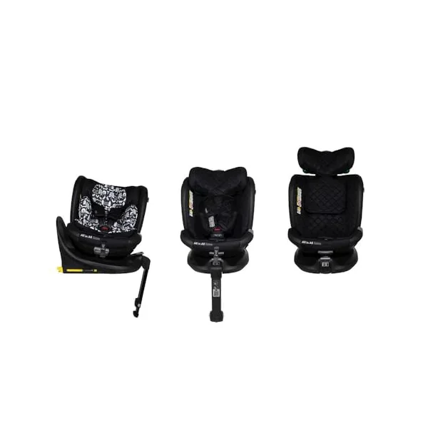 COSATTO All in All Extra i-Size 360° Spin Rotating Car Seat - 360° Swivel, Group 0+123, 0-36 kg, 0-12years, ISOFIX, ERF, Exclusive Anti-Escape System (Silhouette)
