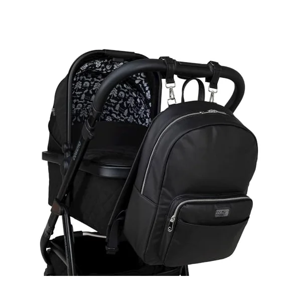 Cosatto | Baby Changing Bag | Travel Large Backpack | Newborn Baby Essentials | Pram Accessories | Luxury Water Repellent Leatherette | Black