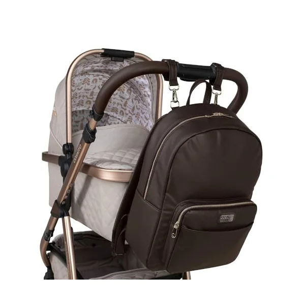 Cosatto | Baby Changing Bag | Travel Large Backpack | Newborn Baby Essentials | Pram Accessories | Luxury Water Repellent Leatherette | Black