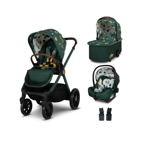 Cosatto Giggle 4 Travel System 3 in 1 Bundle (Faraway) | Pram, Car Seat, Pushchair & Carrycot | Birth to 4 Years, i-Size Group 0 | Compact Fold, Footmuff, Bag and Raincover