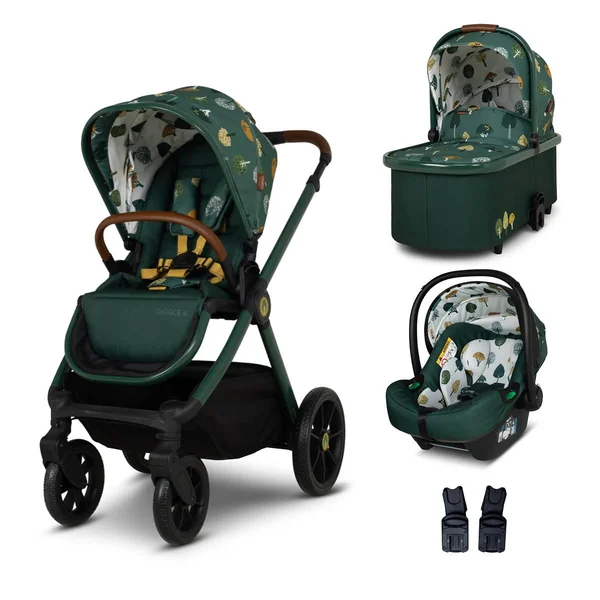 Cosatto Giggle 4 Travel System 3 in 1 Bundle (Faraway) | Pram, Car Seat, Pushchair & Carrycot | Birth to 4 Years, i-Size Group 0 | Compact Fold, Footmuff, Bag and Raincover
