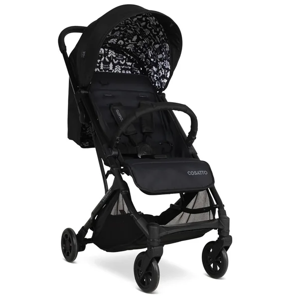 Cosatto Yo Travel Stroller - Baby Pushchair Lightweight Compact Fold from Birth to 25kg - Airline Compliant, One Hand Easy Fold, Large 8kg Shopping Basket, Raincover & Bumper Bar (Silhouette)