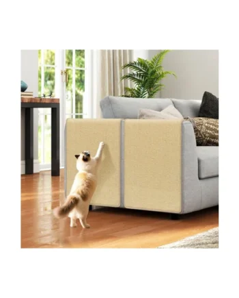 COSTWAY 2-Piece Cat Scratcher Mat Set 80 x 50 cm (L x W) Natural Sisal Pads